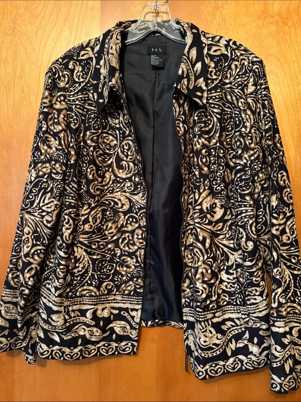 Black and Gold Embroidered look Jacket